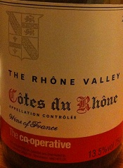 Red wine front label
