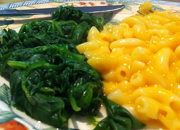 Amys dairy free macaroni cheeze with spinach