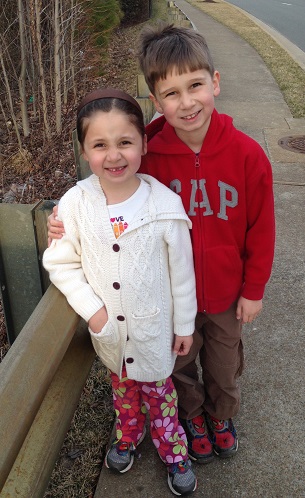 Stephanie’s two children - Claire, age 5 and Alex, age 7