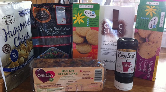 Just some of the new range of freefrom products available at Holland & Barrett stores