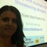 Ruth Holroyd speaking at the Allergy Show