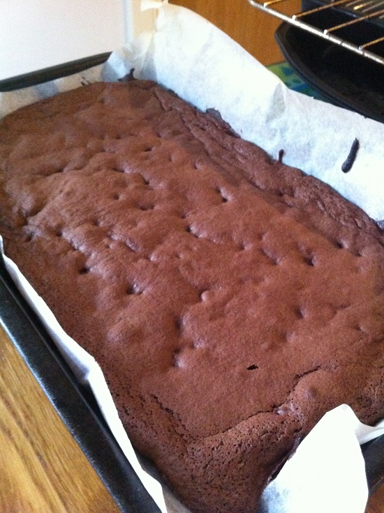 Home-made freefrom chocolate brownies to share with the office