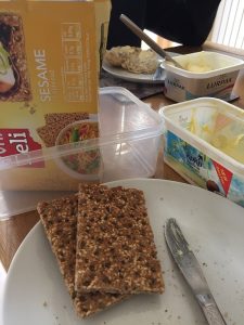 Delicious wheat free Sesame Ryvita is delicious