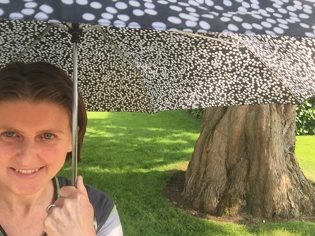 Don't sit under trees during pollen season - choose umbrellas or wide brimmed hats 