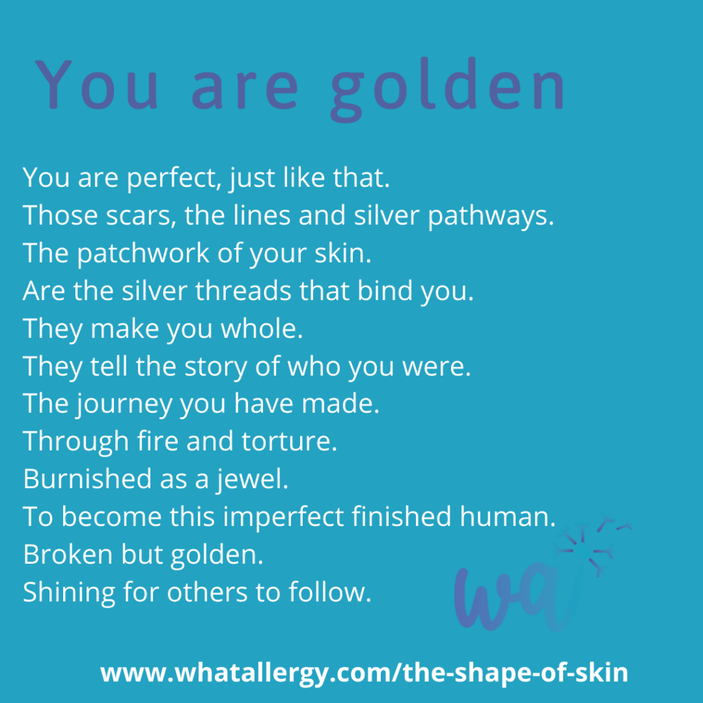 you are golden - the shape of skin - eczema poems