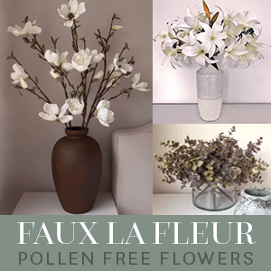 Faux la fleur artificial pollen free plants