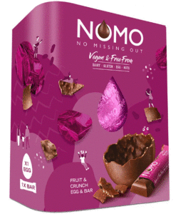 Nomo Dairy and nut free Fruit and crunch easter egg